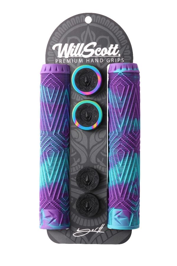 Will Scott Hand Grips - Purple/Teal